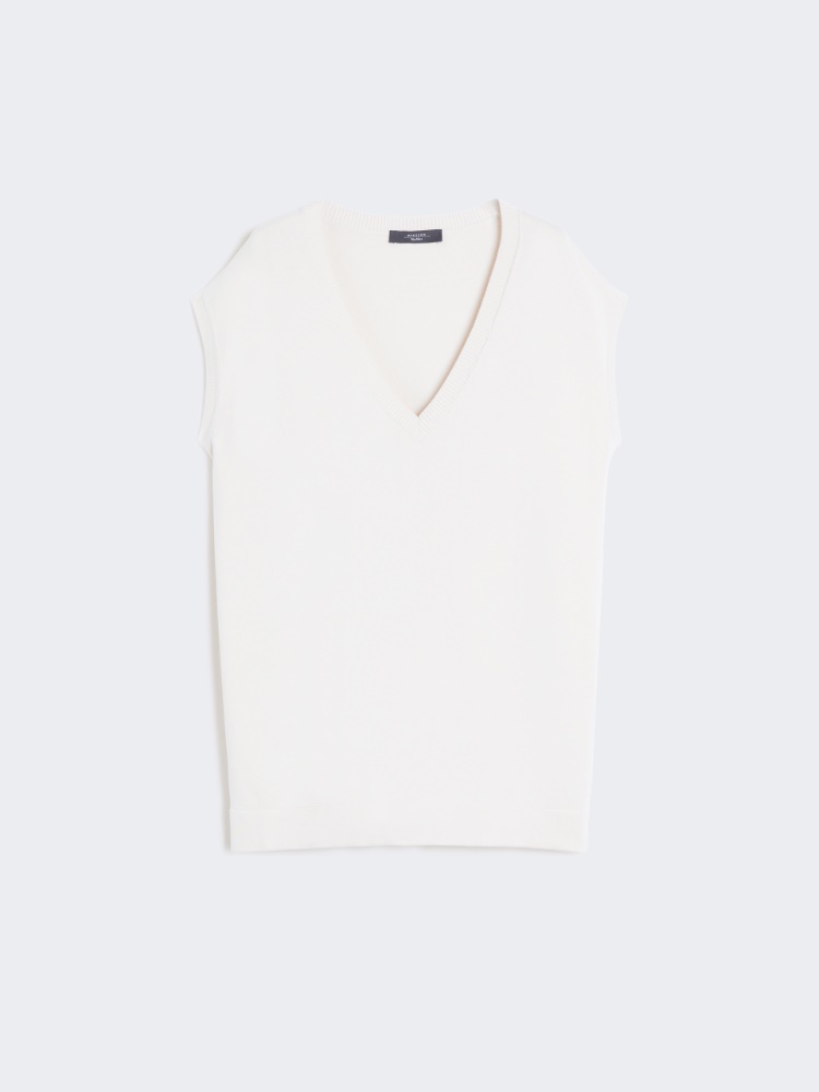 Viscose yarn gilet - IVORY - Max Mara