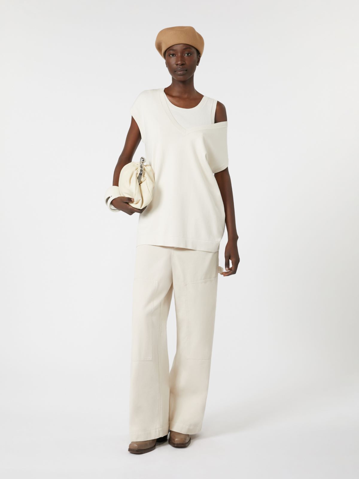 Viscose yarn gilet - IVORY - Max Mara