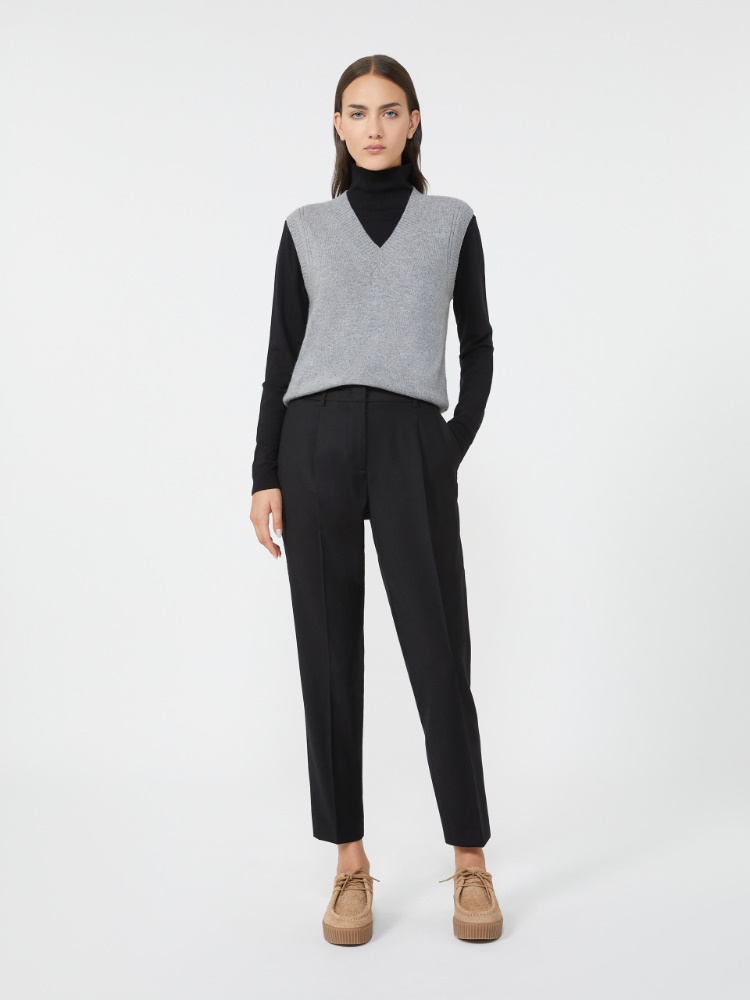 Cashmere knit gilet - MEDIUM GREY - Max Mara