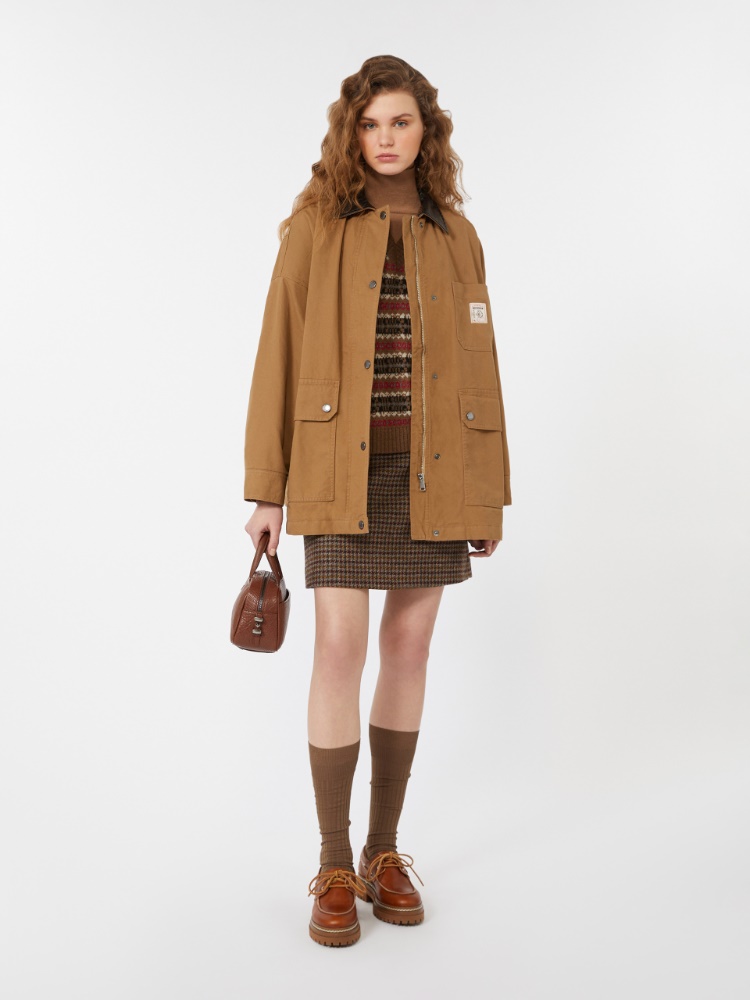 Wool and alpaca jacquard gilet - CAMEL - Max Mara