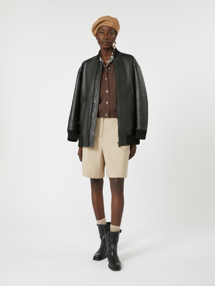 Kamizelka z przędzy z mieszanki bawełny - CZEKOLADOWY - Max Mara - 2