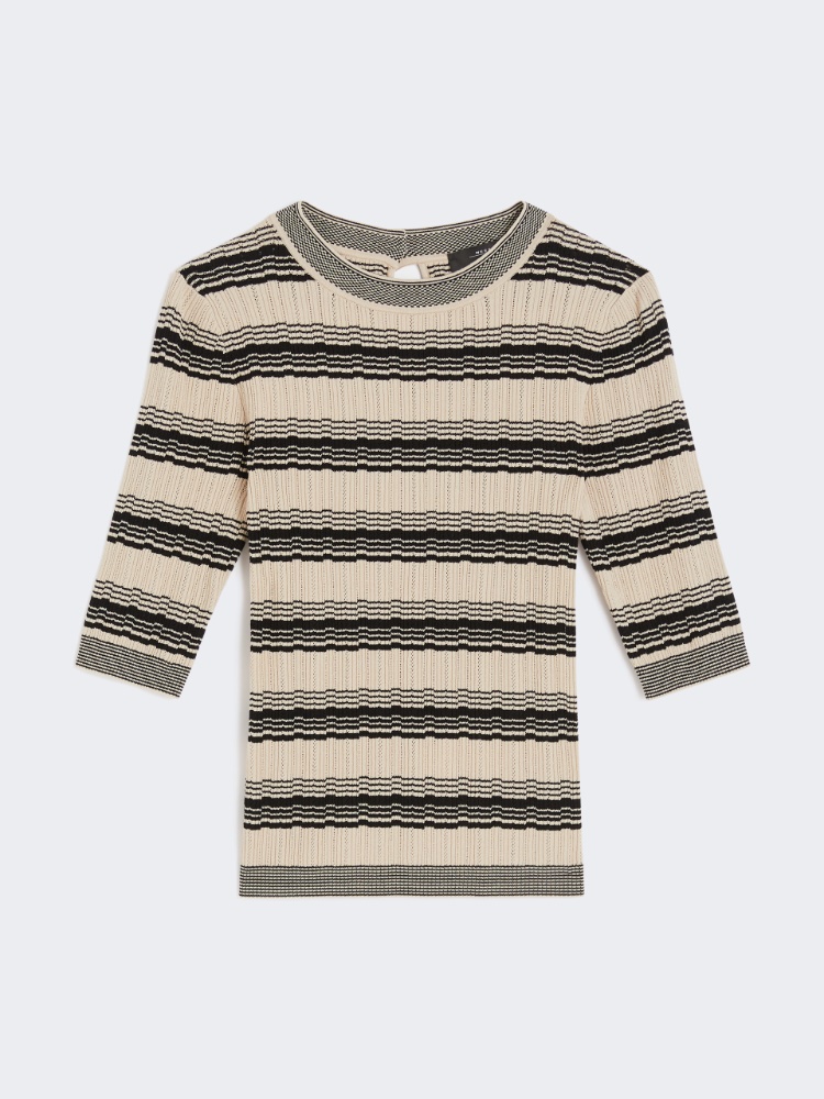 T-Shirt aus Viskose-Crêpe - BEIGE - Max Mara