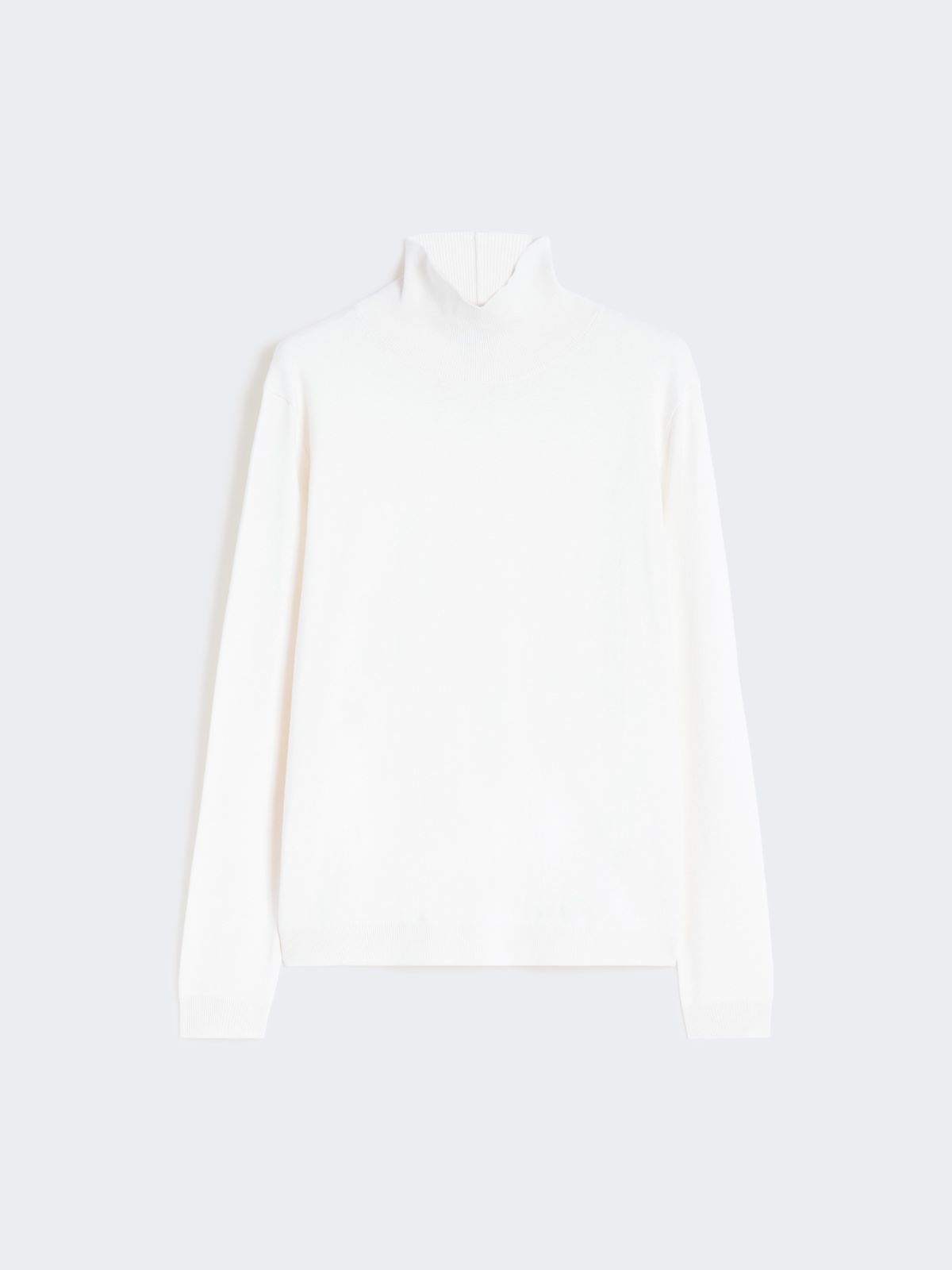 Wool and silk knit turtleneck - ECRU - Max Mara - 9