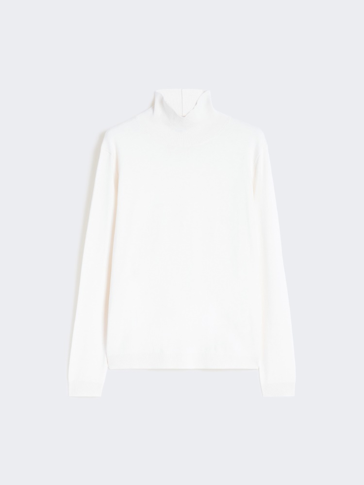 Wool and silk knit turtleneck - ECRU - Max Mara