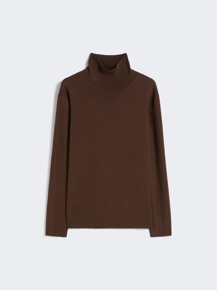 키쿠 실크 스웨터 - CHOCOLATE - Max Mara