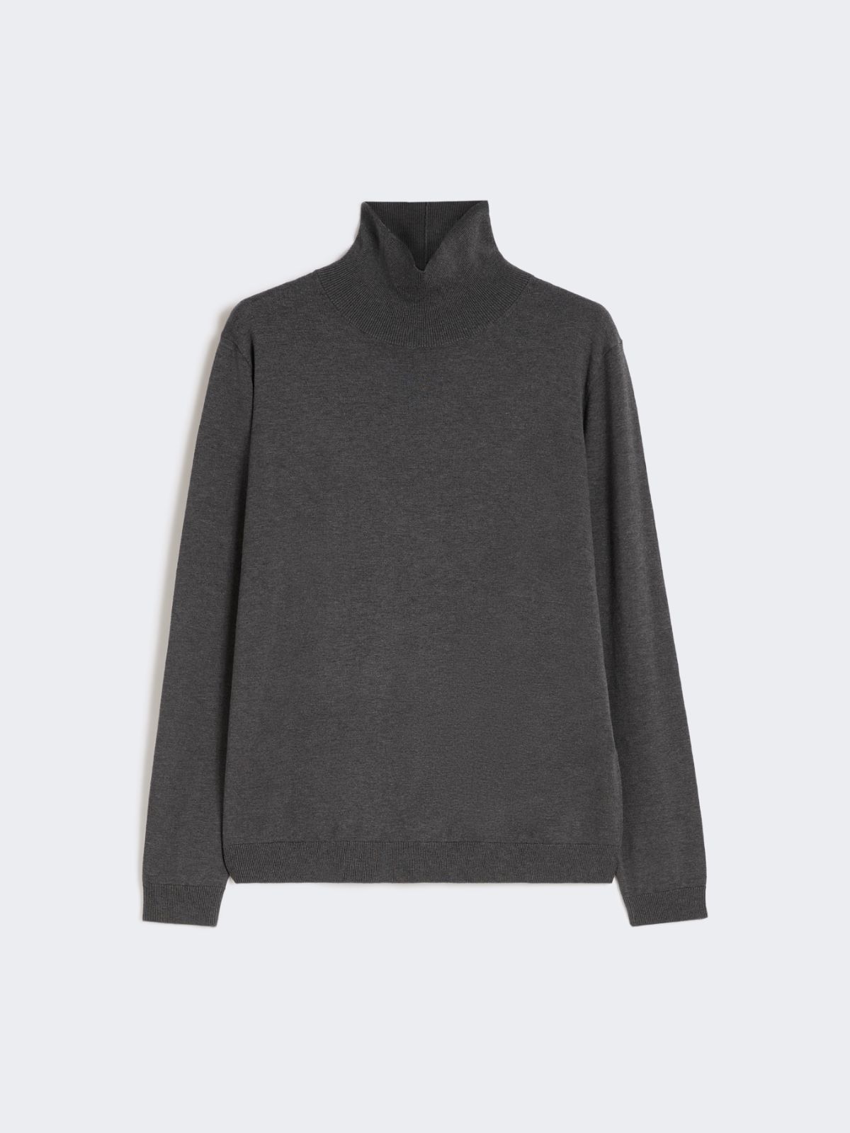 Wool and silk knit turtleneck - DARK GREY - Max Mara - 9