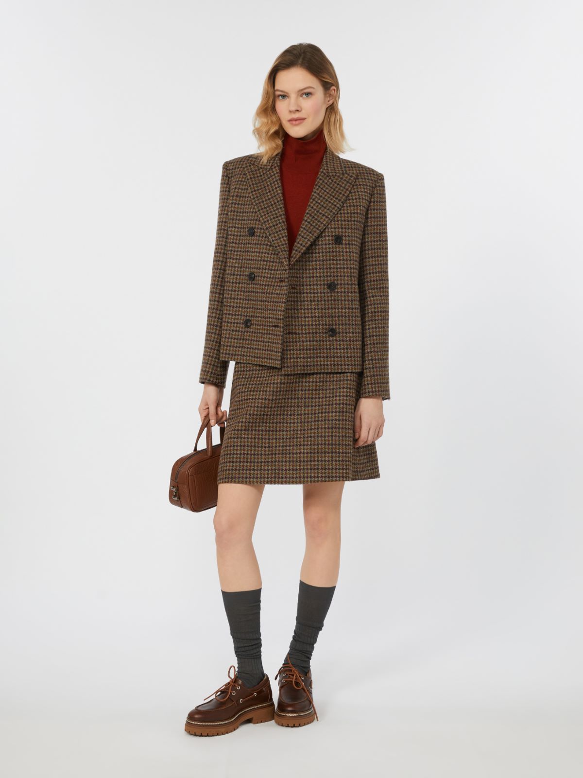 Wool and silk knit turtleneck - BERRY RED - Max Mara
