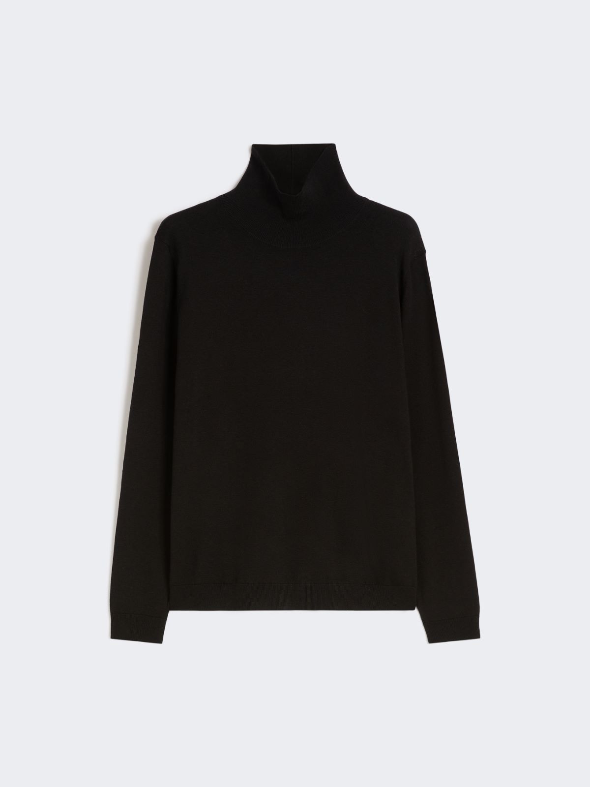 Wool and silk knit turtleneck - BLACK - Max Mara - 9
