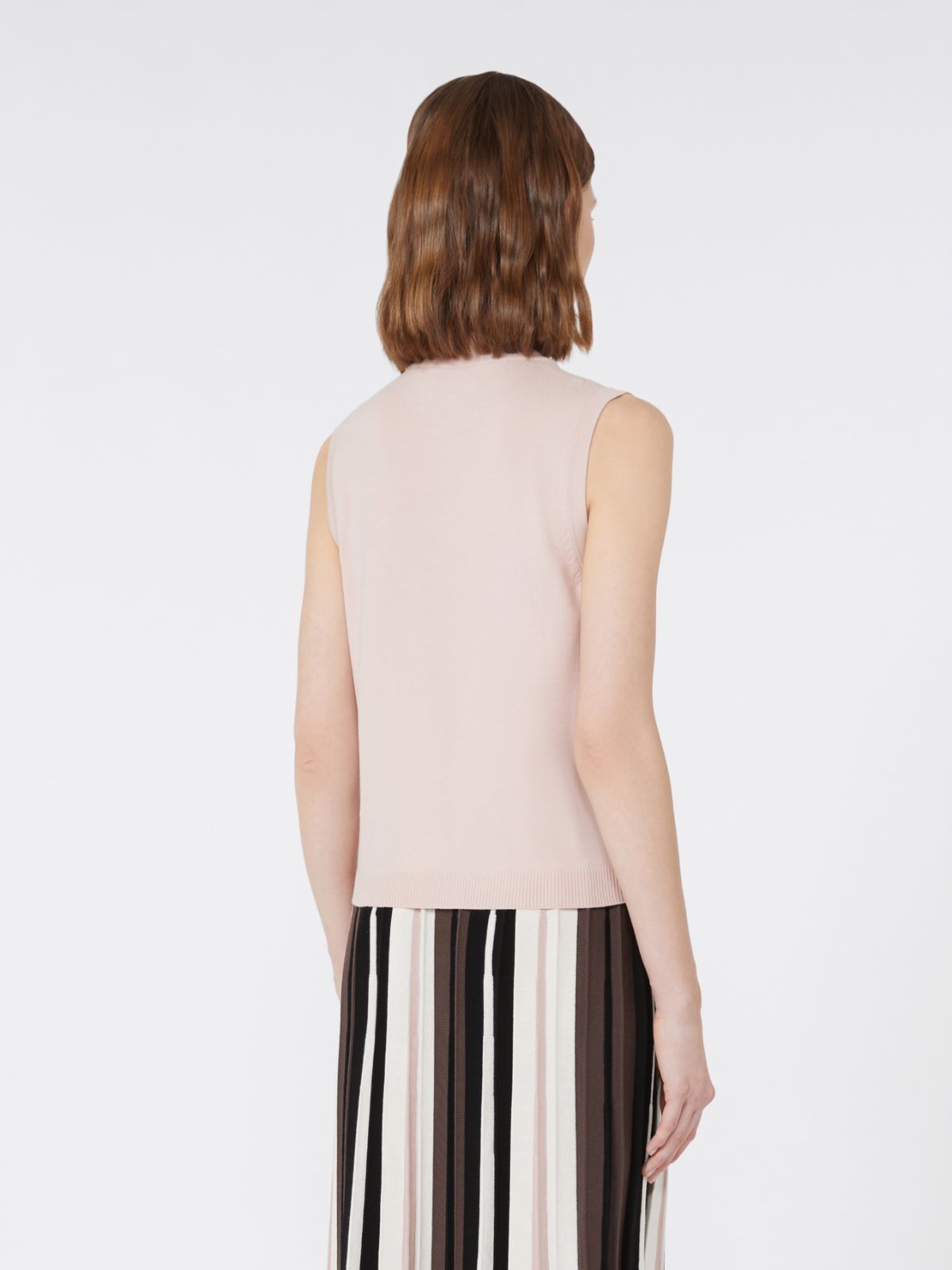 Stretch viscose yarn top - POWDER - Max Mara - 3