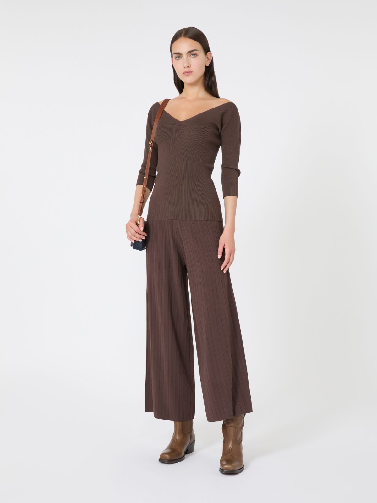 Viscose yarn sweater - CHOCOLATE - Max Mara