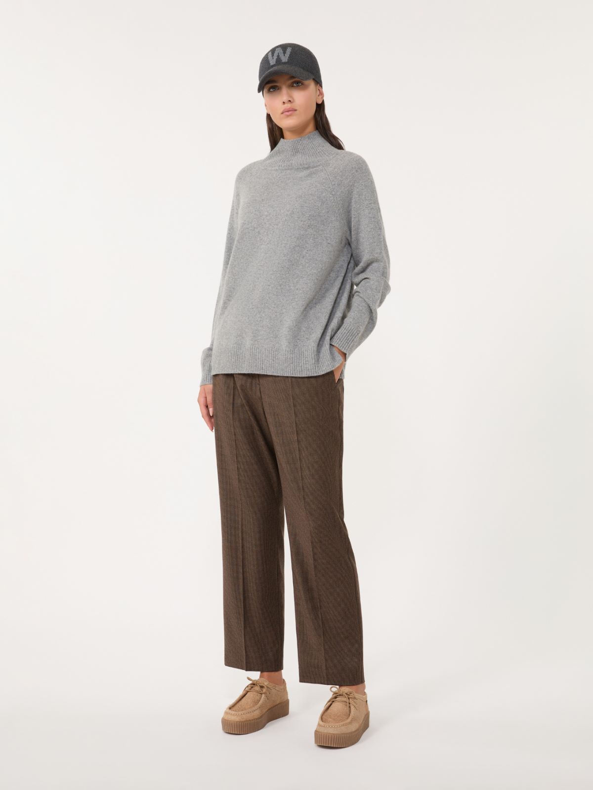 Cashmere yarn turtleneck - MEDIUM GREY - Max Mara