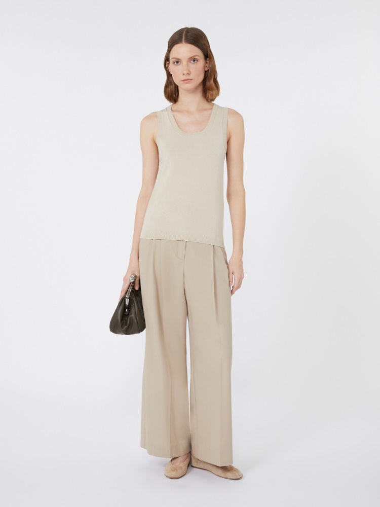 Top z elastycznej wiskozy - BEŻOWY - Max Mara - 2