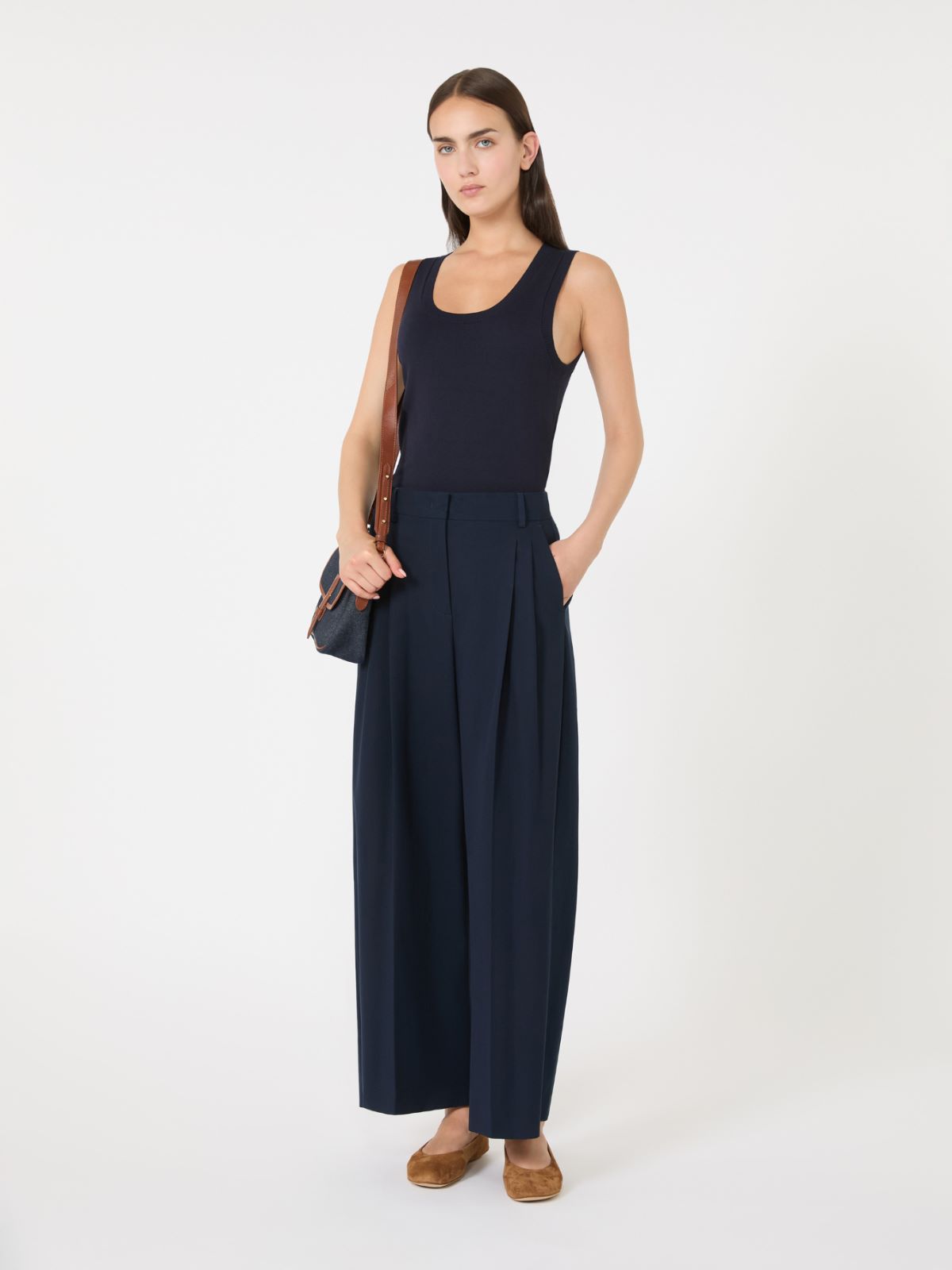 Top aus elastischer Viskose + BLAU - Max Mara