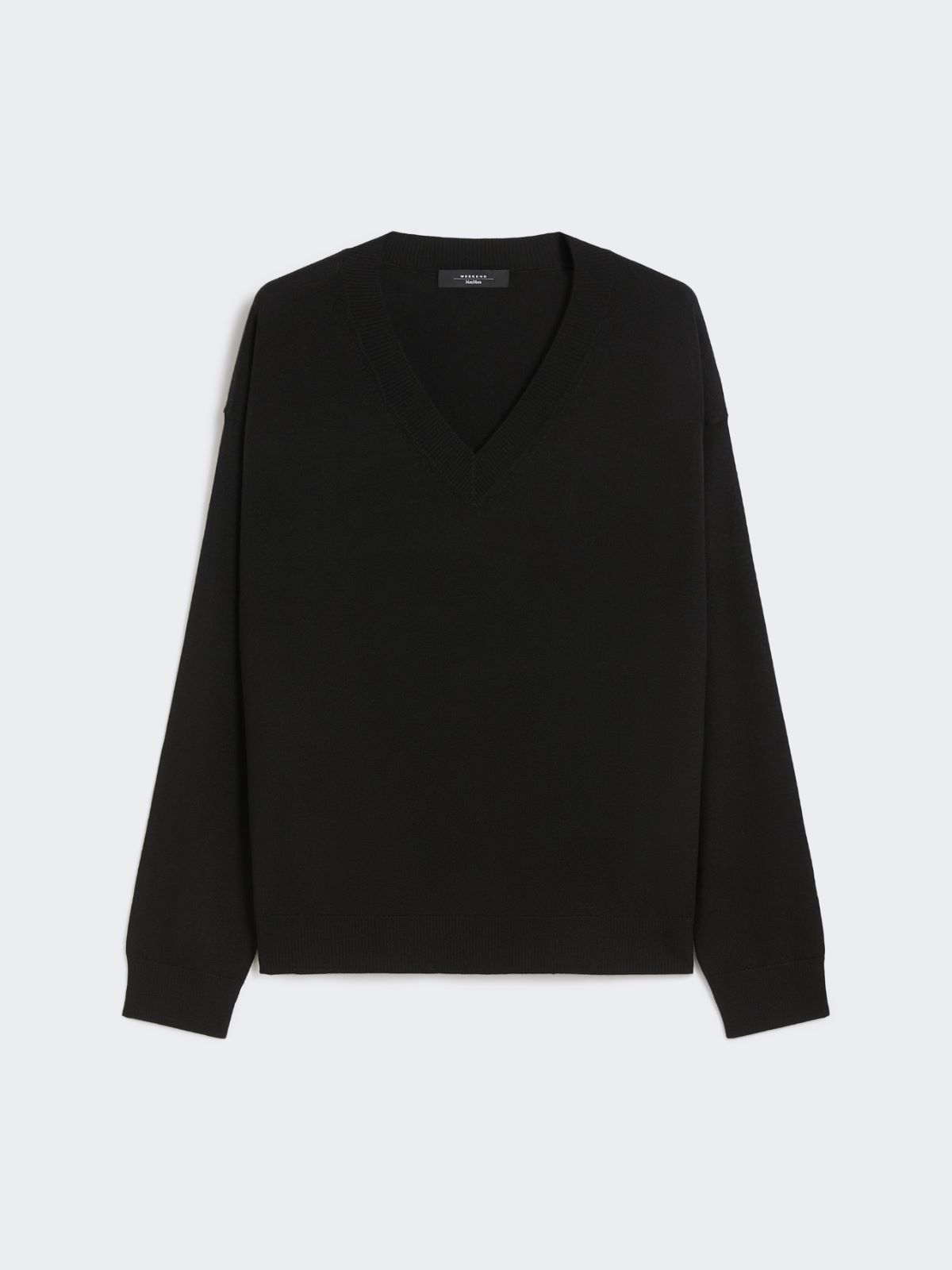 Wool and cashmere V-neck jumper - BLACK - Max Mara - 9