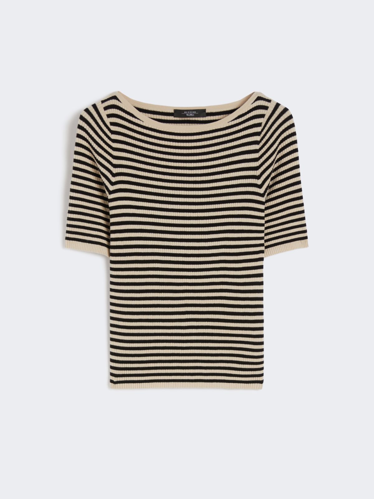 Slim-fit stretch viscose T-shirt - BEIGE - Max Mara - 9