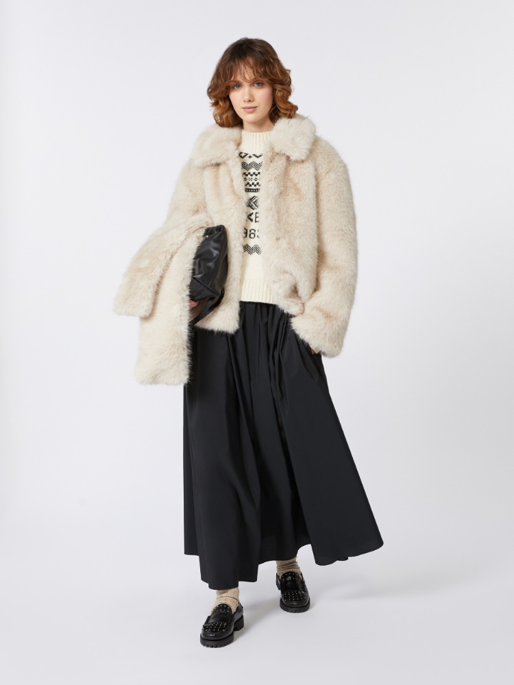 Pullover aus Wolle und Jacquard-Alpaka - WEISS - Max Mara
