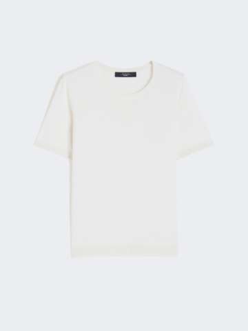 Tシャツ・カットソー Max Mara Studio ROLL - Cotton and silk poplin shirt Cotton and silk poplin shirt, white | 