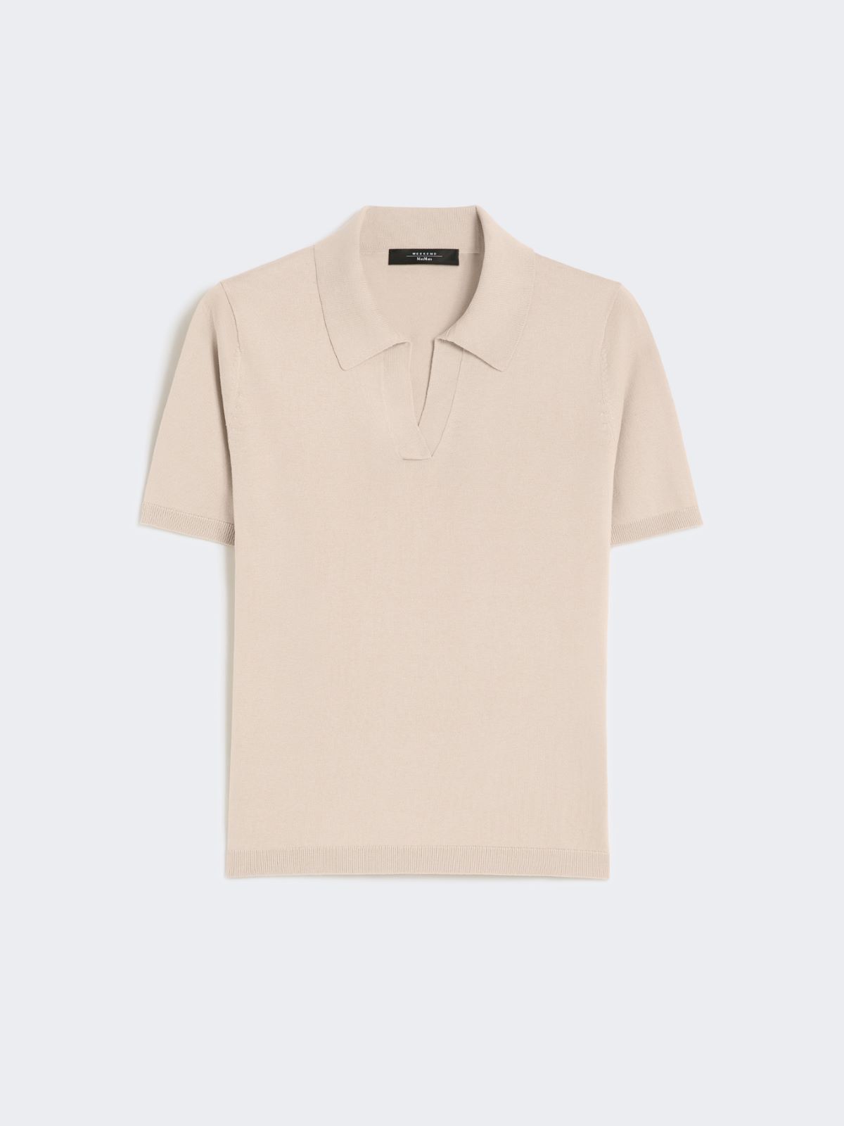 Silk and cotton polo T-shirt - BEIGE - Max Mara - 9