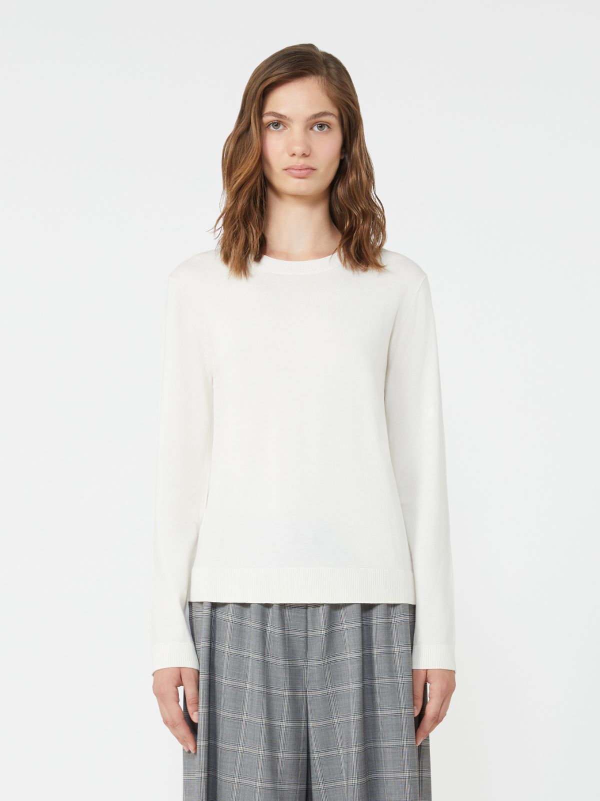 Silk and wool yarn jumper - ECRU - Max Mara - 2