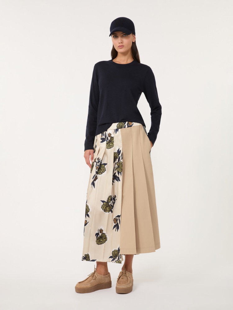 Sweter z przędzy wełniano-jedwabnej - GRANATOWY - Max Mara - 2