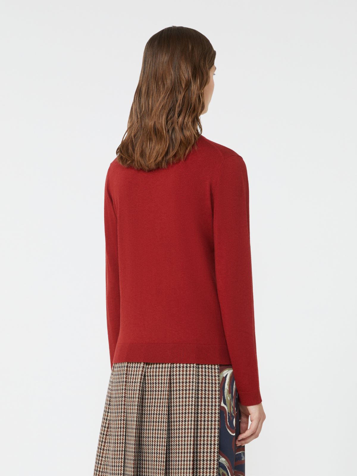 Pullover aus Seiden-Wollgemisch - BEERE-ROT - Max Mara - 3