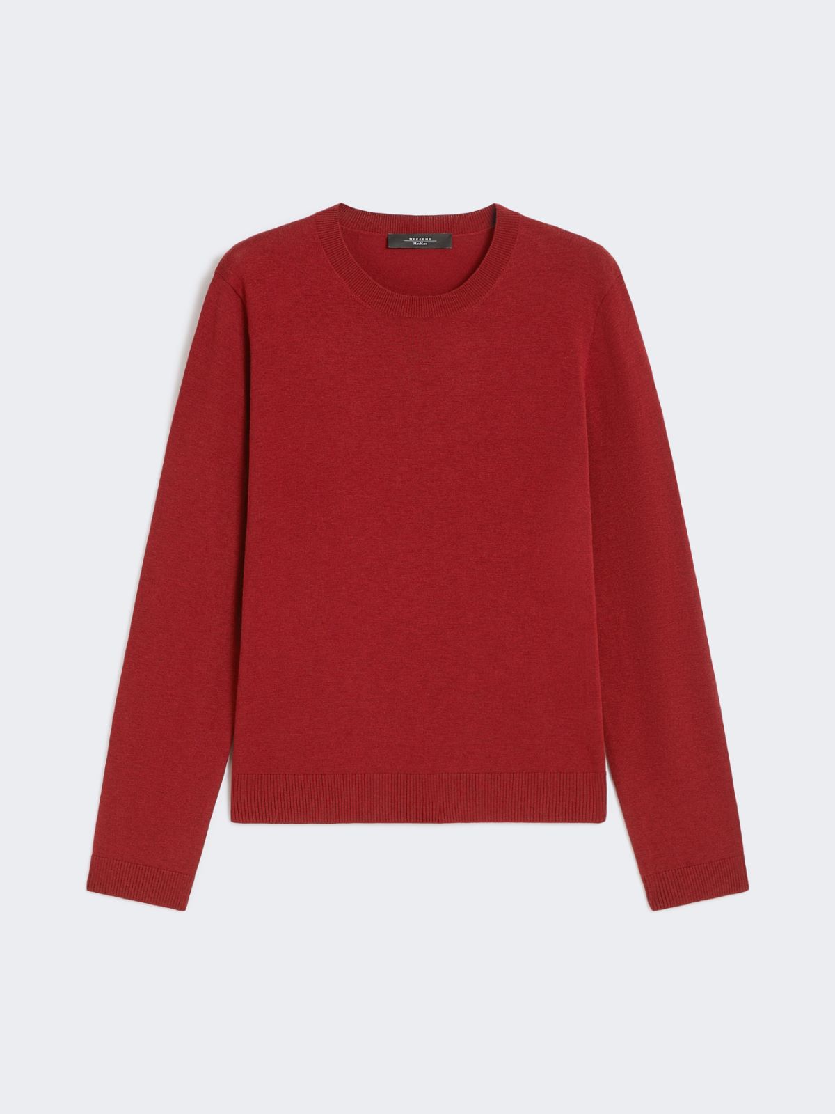 Silk and wool yarn jumper - BERRY RED - Max Mara - 9