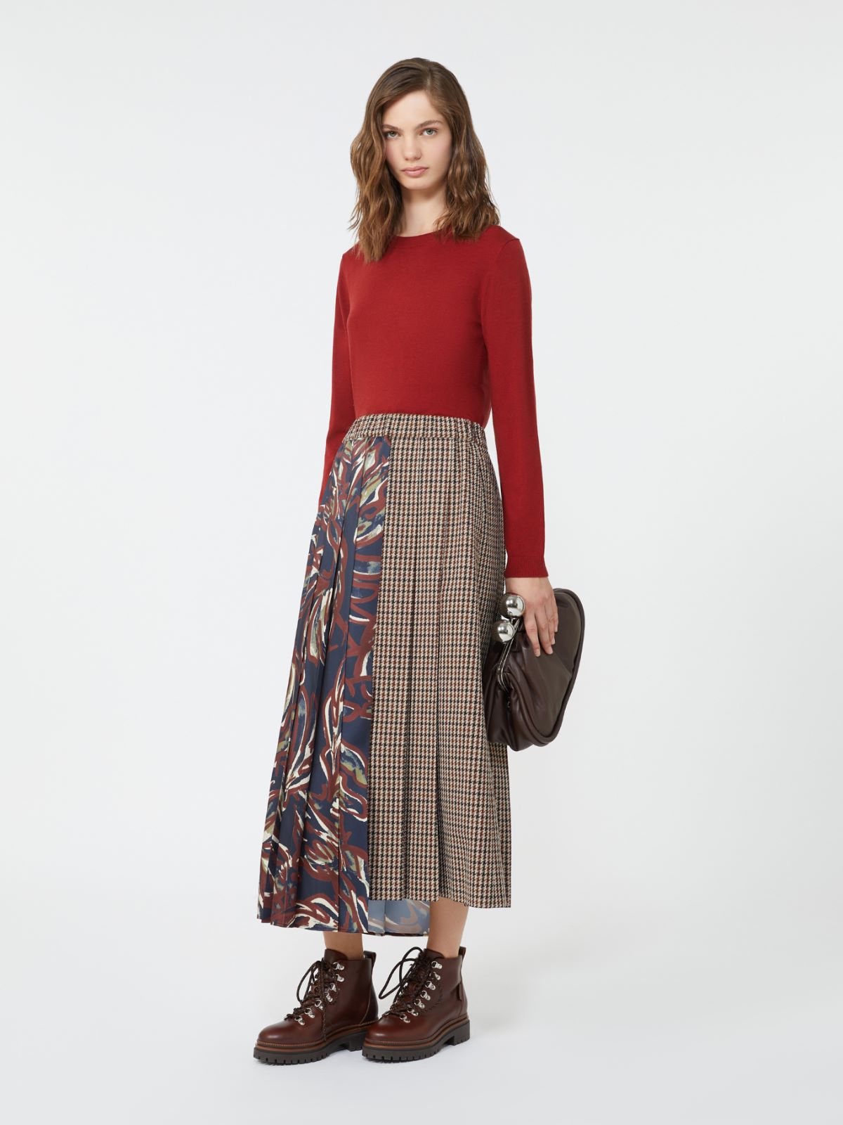 Pullover aus Seiden-Wollgemisch - BEERE-ROT - Max Mara