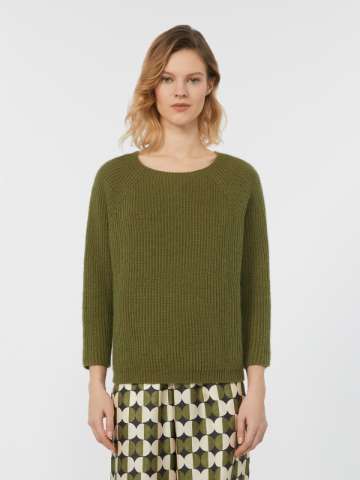 'S MaxMara エコファーコート オリーブグリーン Weekend Max Mara Green Woman | Max Mara