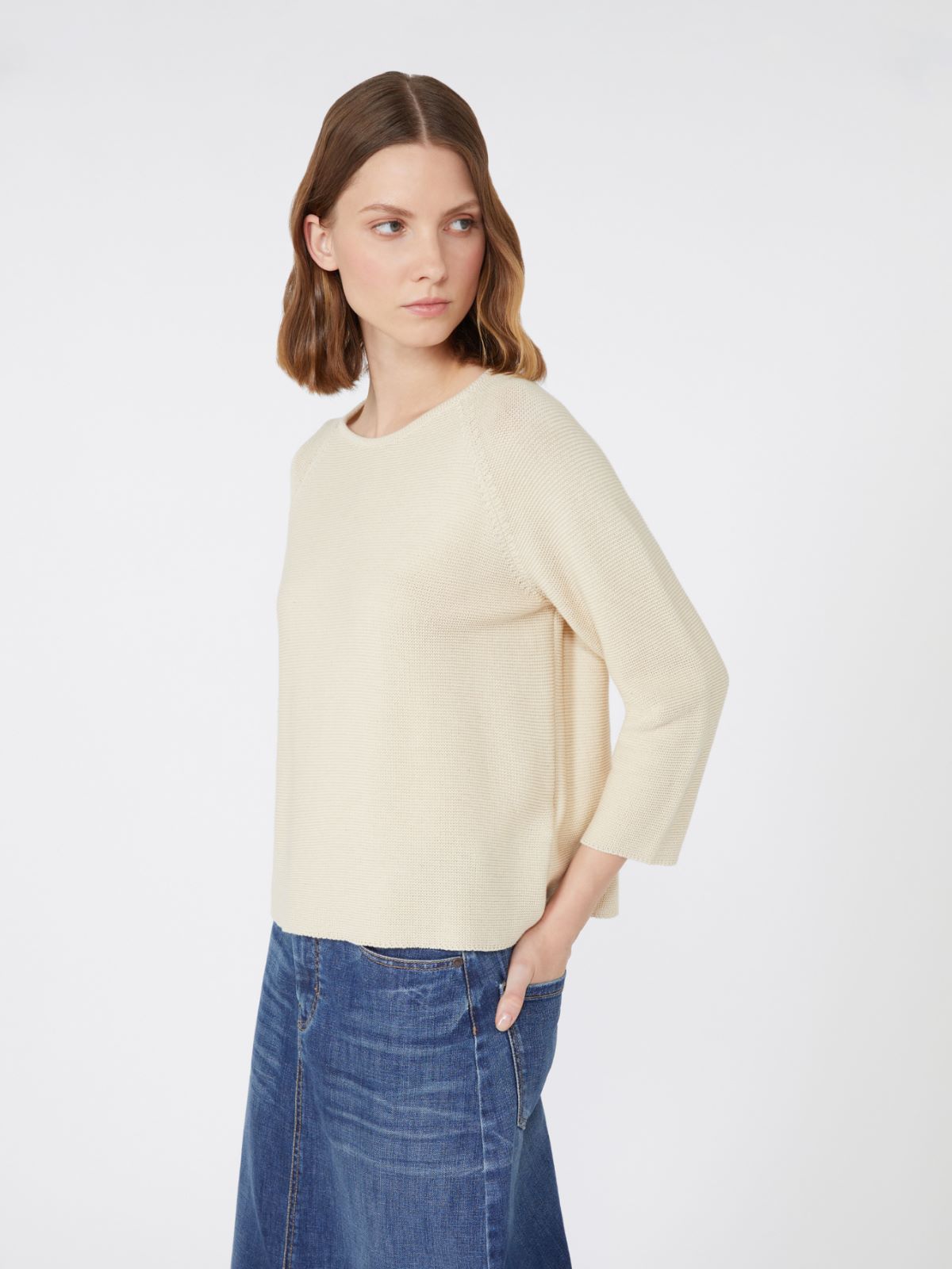 Cotton yarn sweater - IVORY - Max Mara - 4