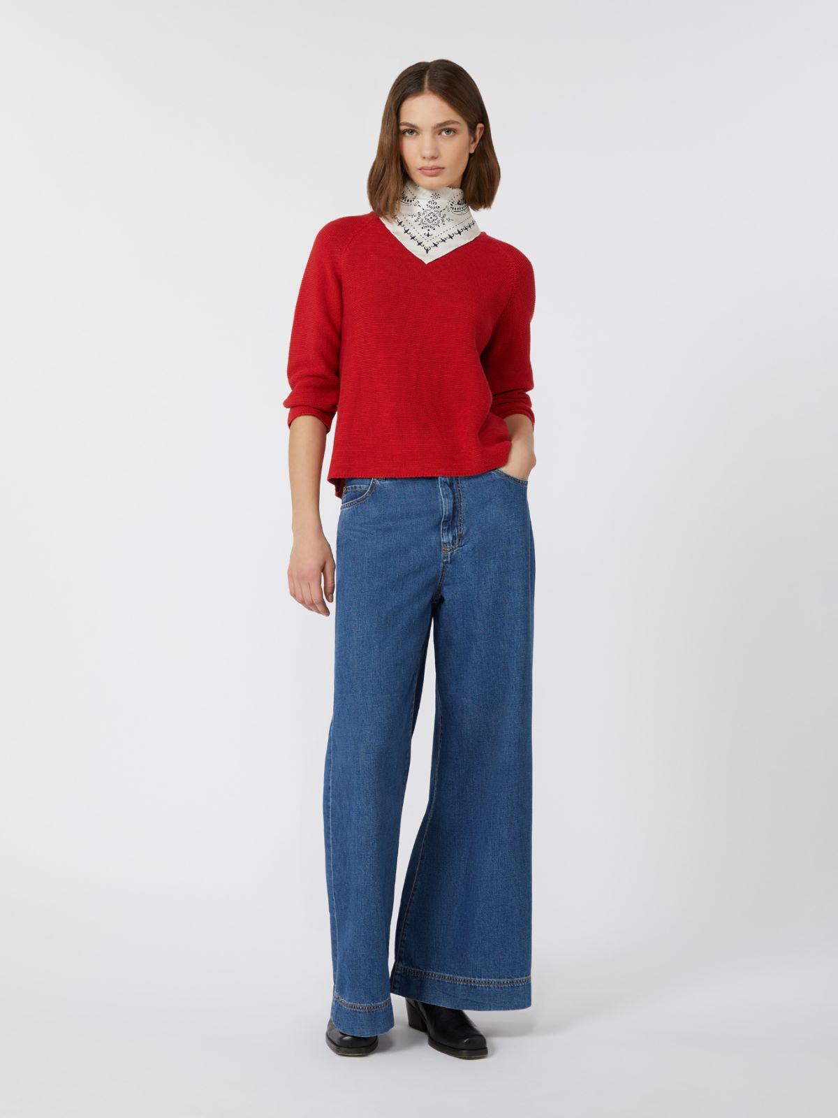 Jersey de algodón + ROJO - Max Mara