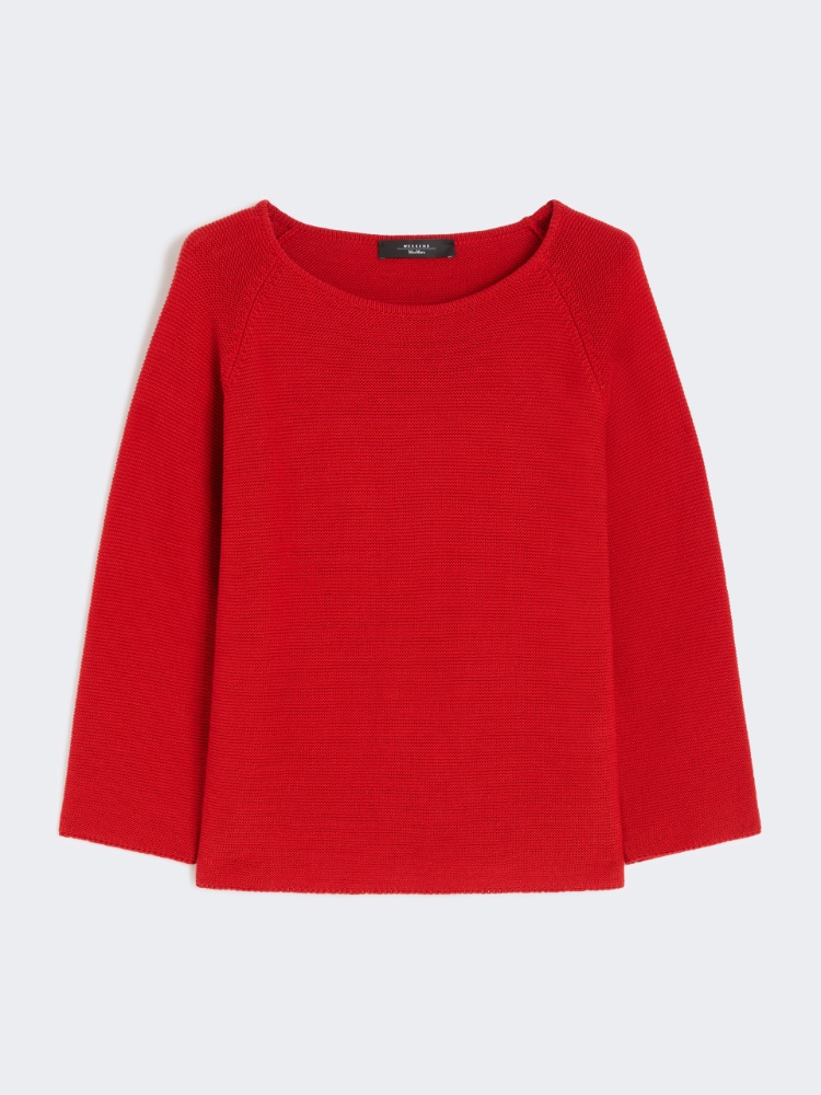 Cotton yarn sweater - RED - Max Mara
