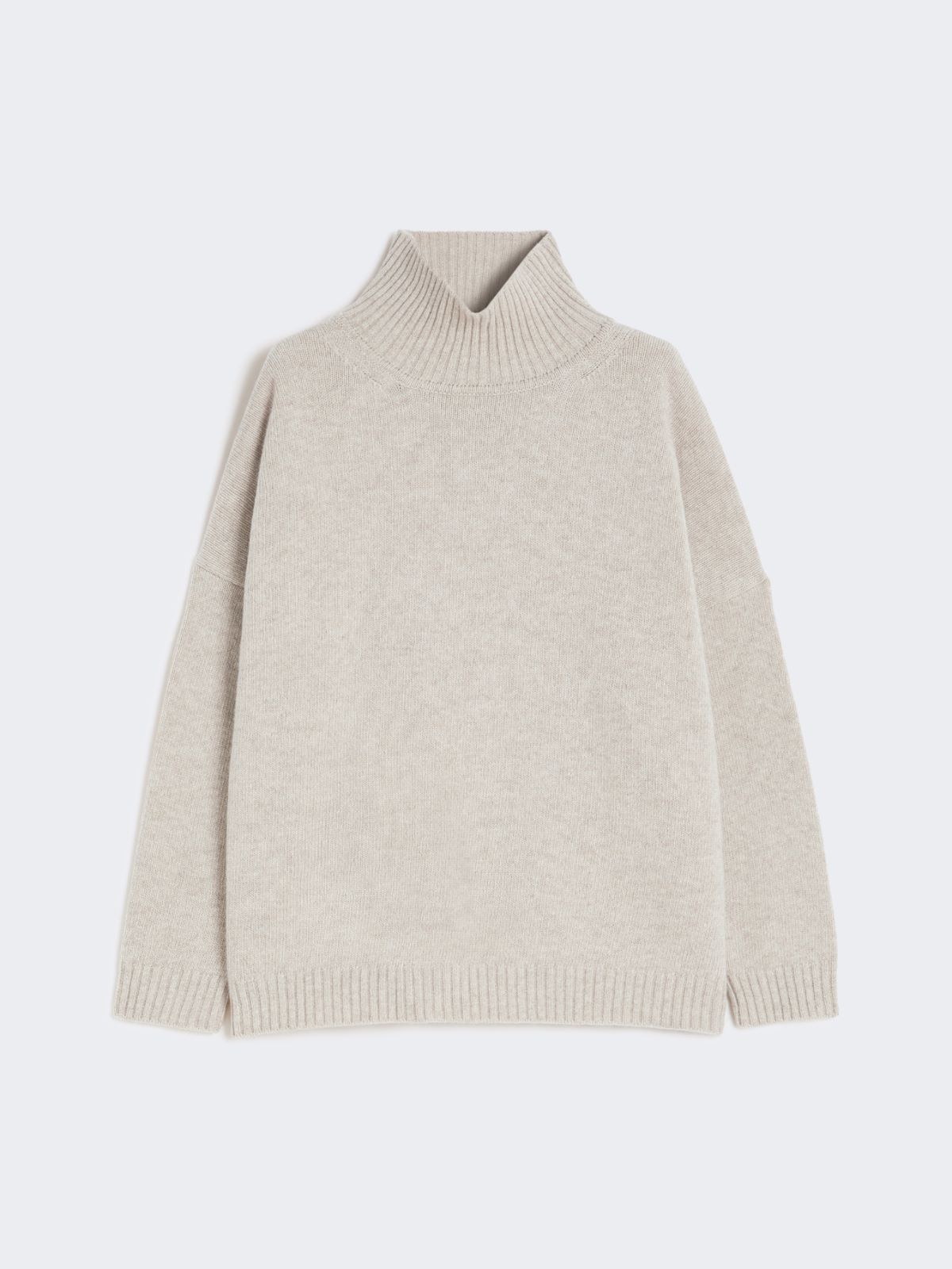 Wool knit turtleneck jumper - SAND - Max Mara - 10
