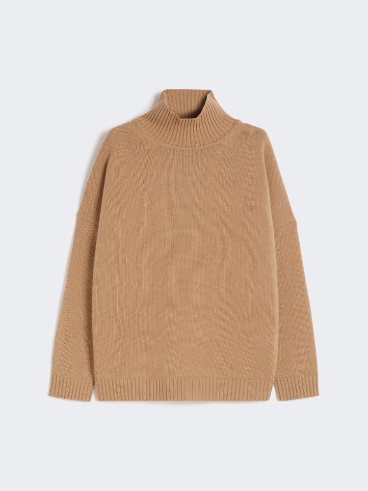 Wool knit turtleneck jumper - CAMEL - Max Mara