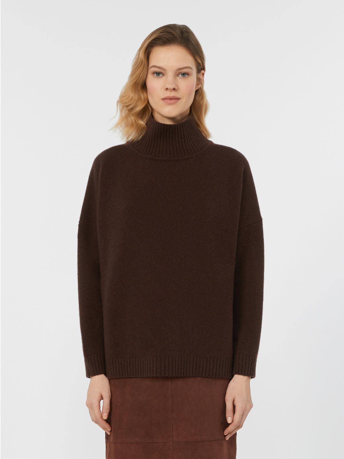 Rollkragenpullover aus Wollgewebe - SCHOKOLADE - Max Mara - 2