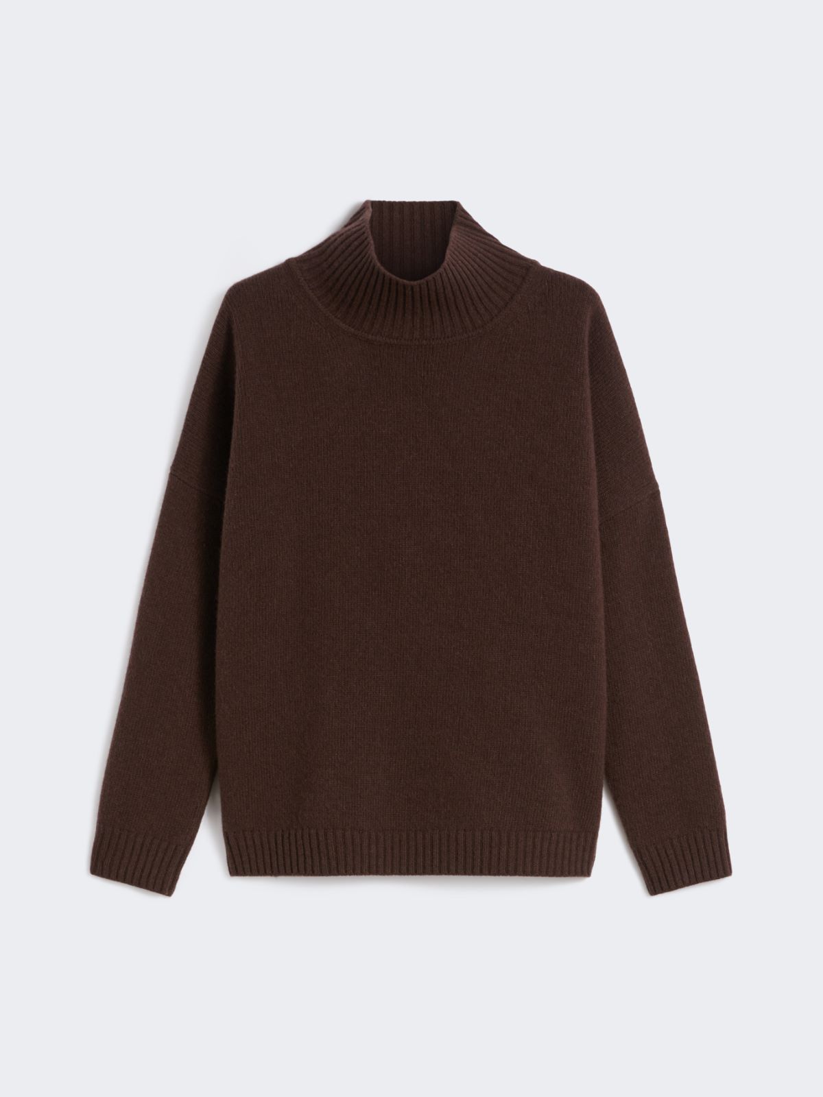Wool knit turtleneck jumper - CHOCOLATE - Max Mara - 9