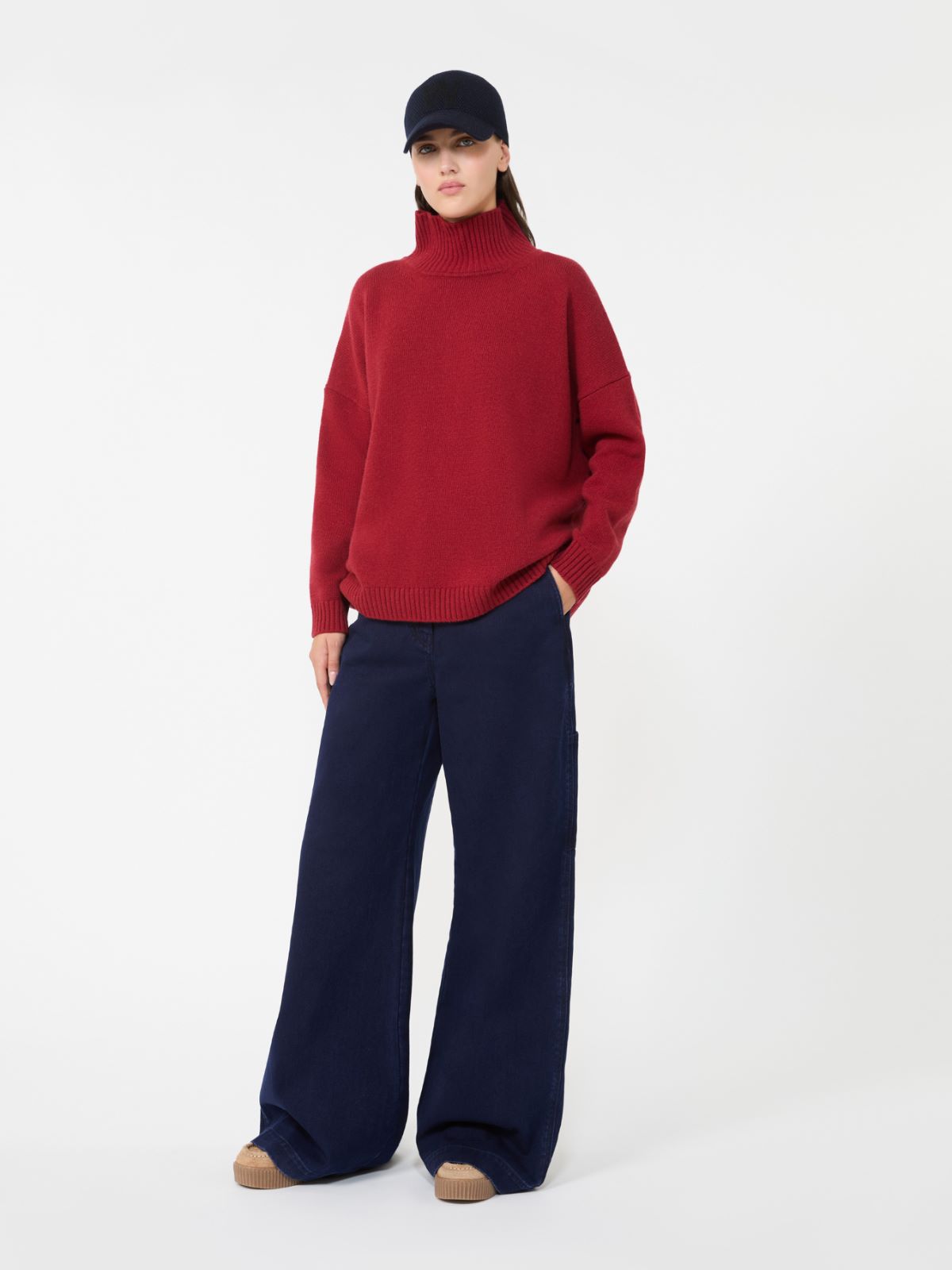 보르지아 버진울 스웨터 - BERRY RED - Max Mara - 9