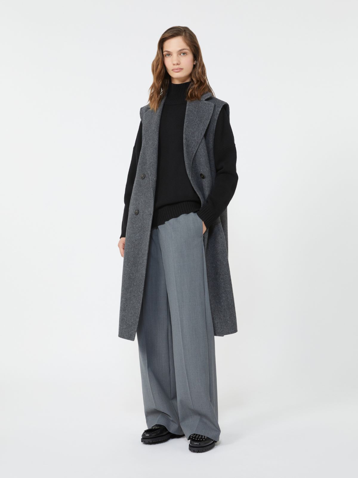 Wool knit turtleneck jumper - BLACK - Max Mara