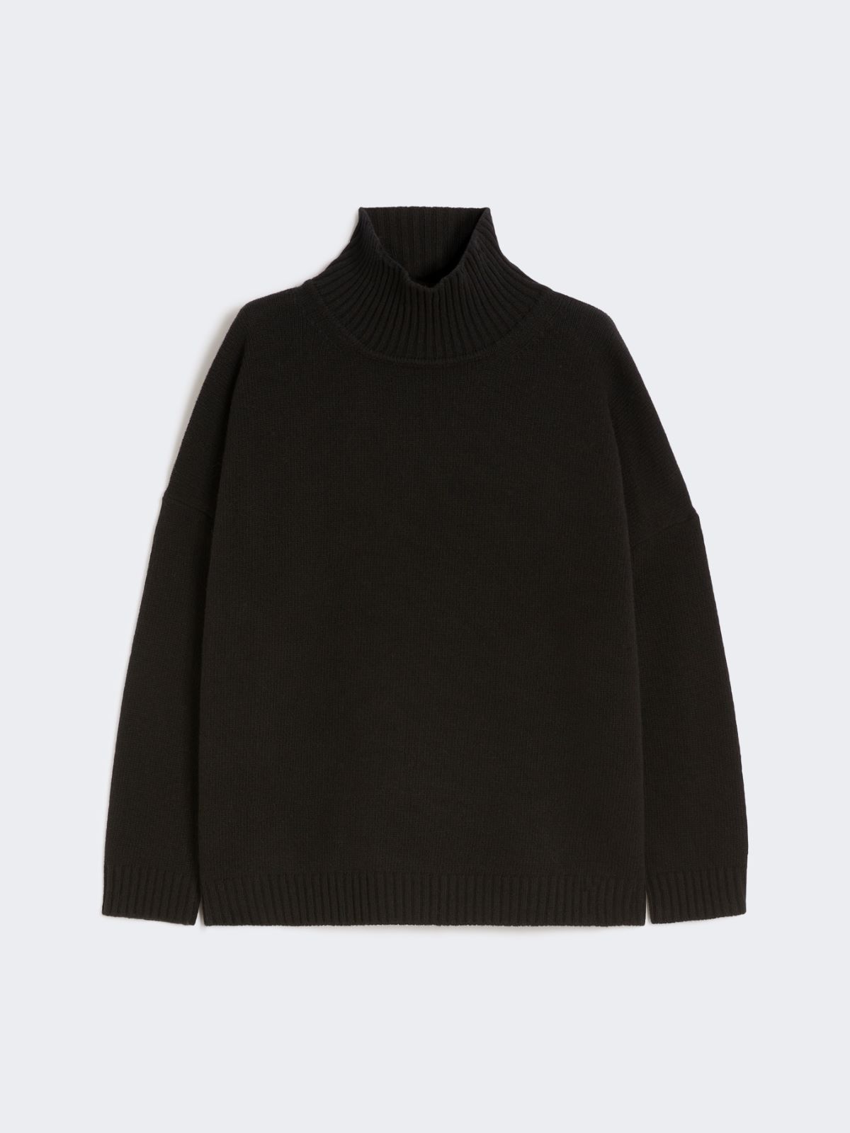 Wool knit turtleneck jumper - BLACK - Max Mara - 9