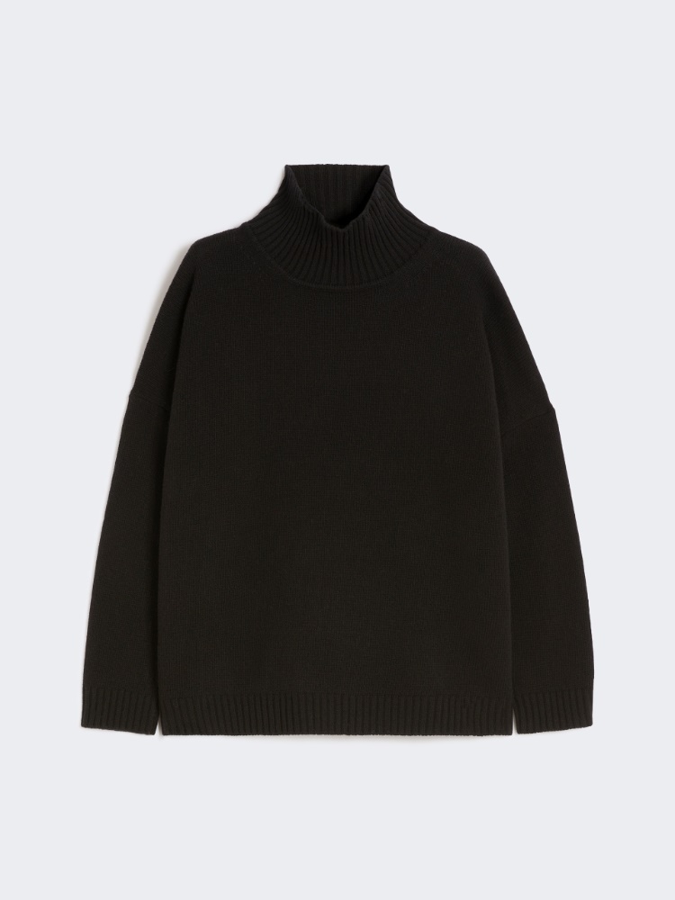 Wool knit turtleneck jumper - BLACK - Max Mara