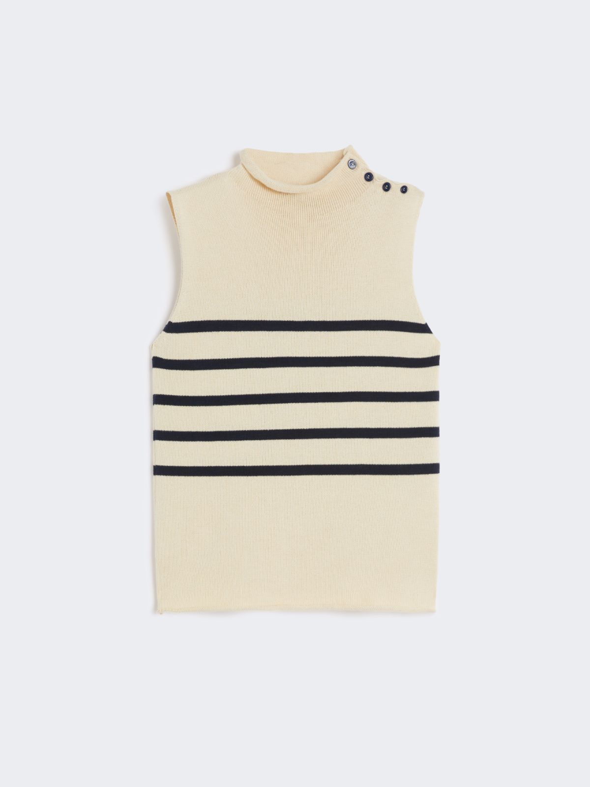 Cotton yarn gilet - IVORY - Max Mara - 9