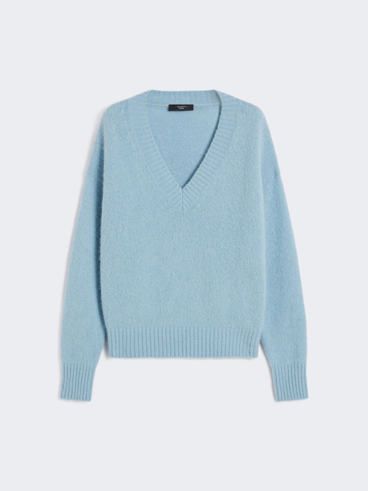 Alpaca and cotton V-neck jumper - LIGHT BLUE - Max Mara - 9