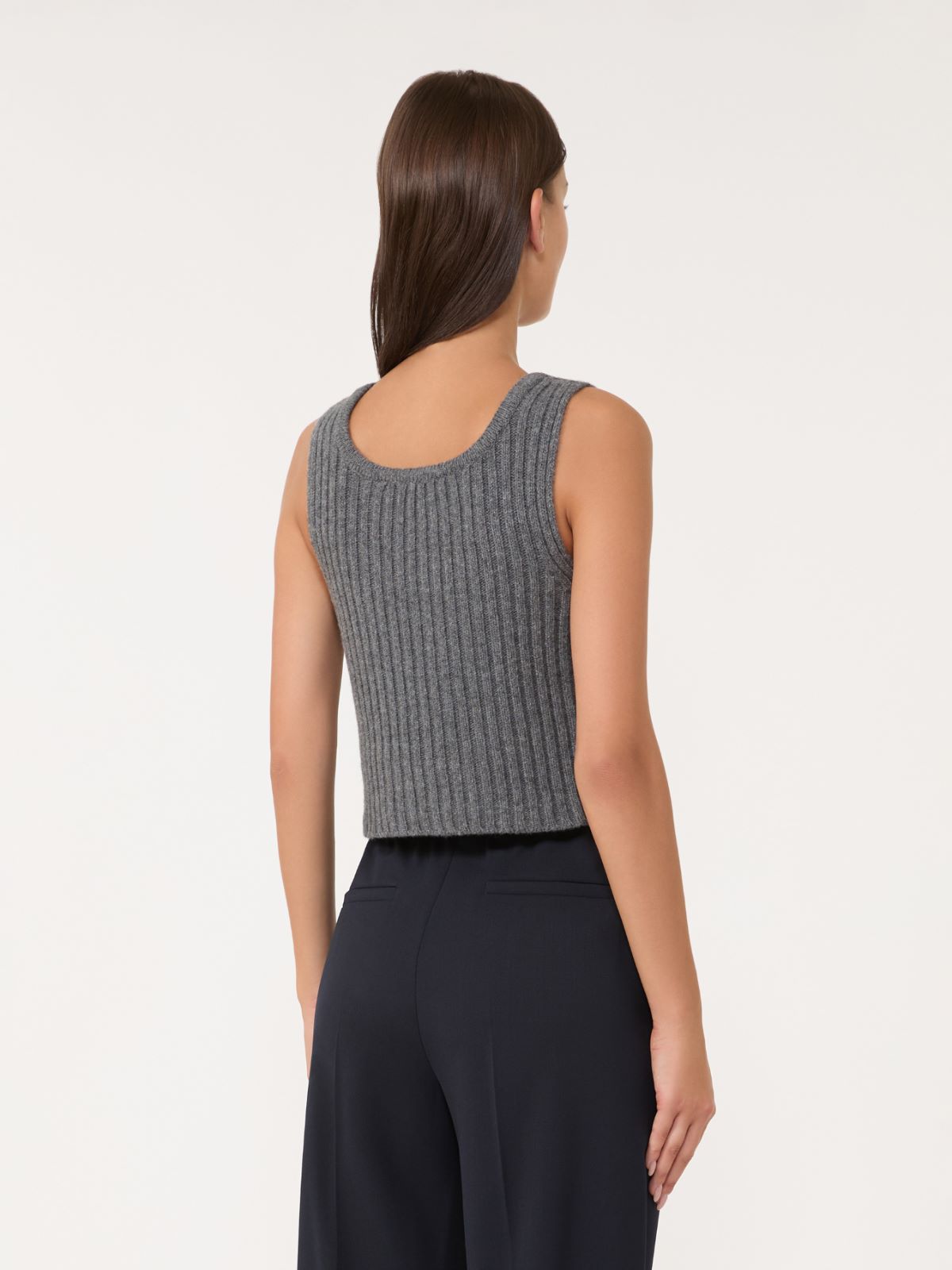 Wool knit top - DARK GREY - Max Mara - 3
