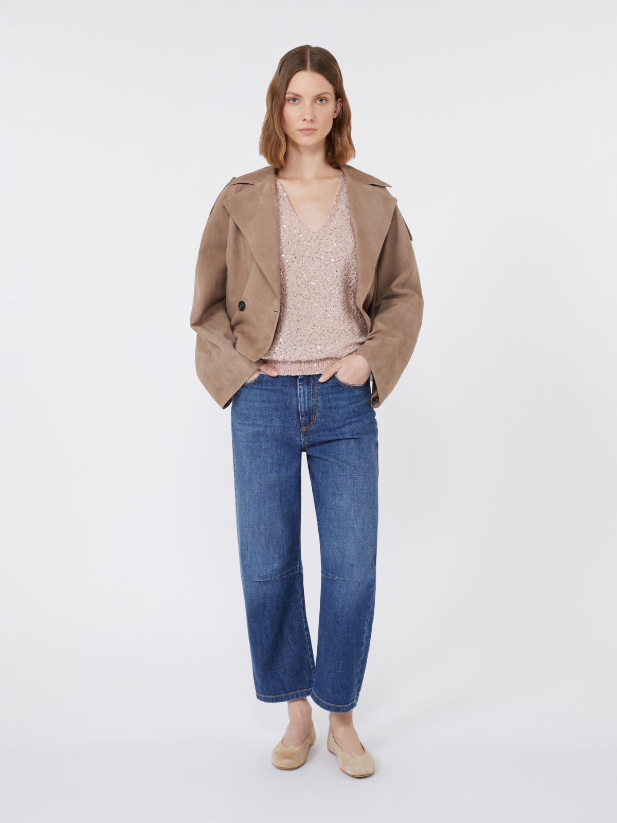 Haut en maille pailletée - POUDRE - Max Mara