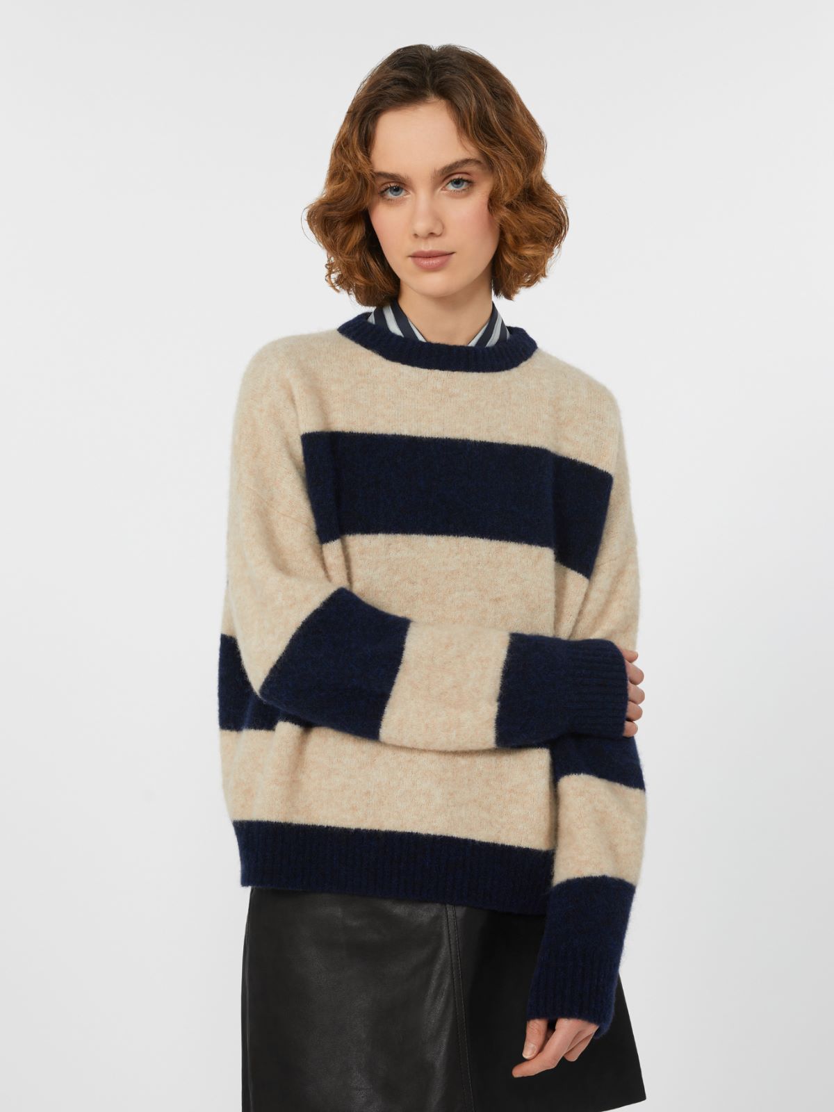 Alpaca and wool jumper - NAVY - Max Mara - 4