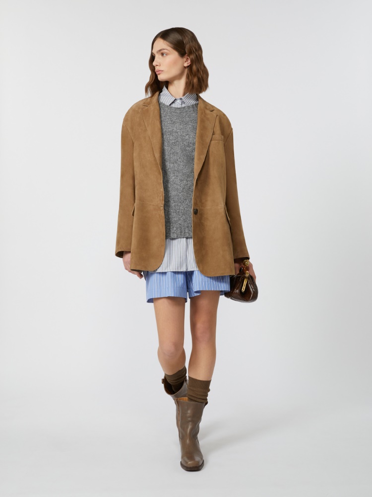 기아치 알파카 스웨터 - MEDIUM GREY - Max Mara