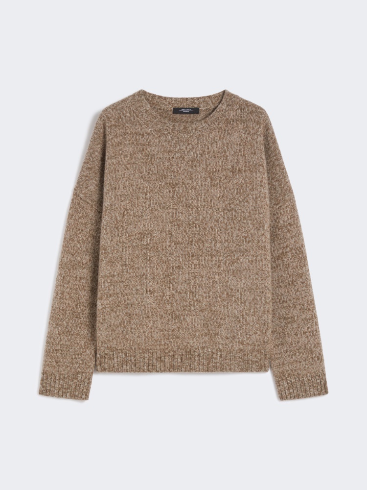 Pull ras-du-cou en fil de laine - NOISETTE - Max Mara