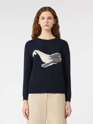 その他 MAX MARA Cral cotton sweater with max mara embroidery Cral cotton sweater with max mara embroidery MAX MARA