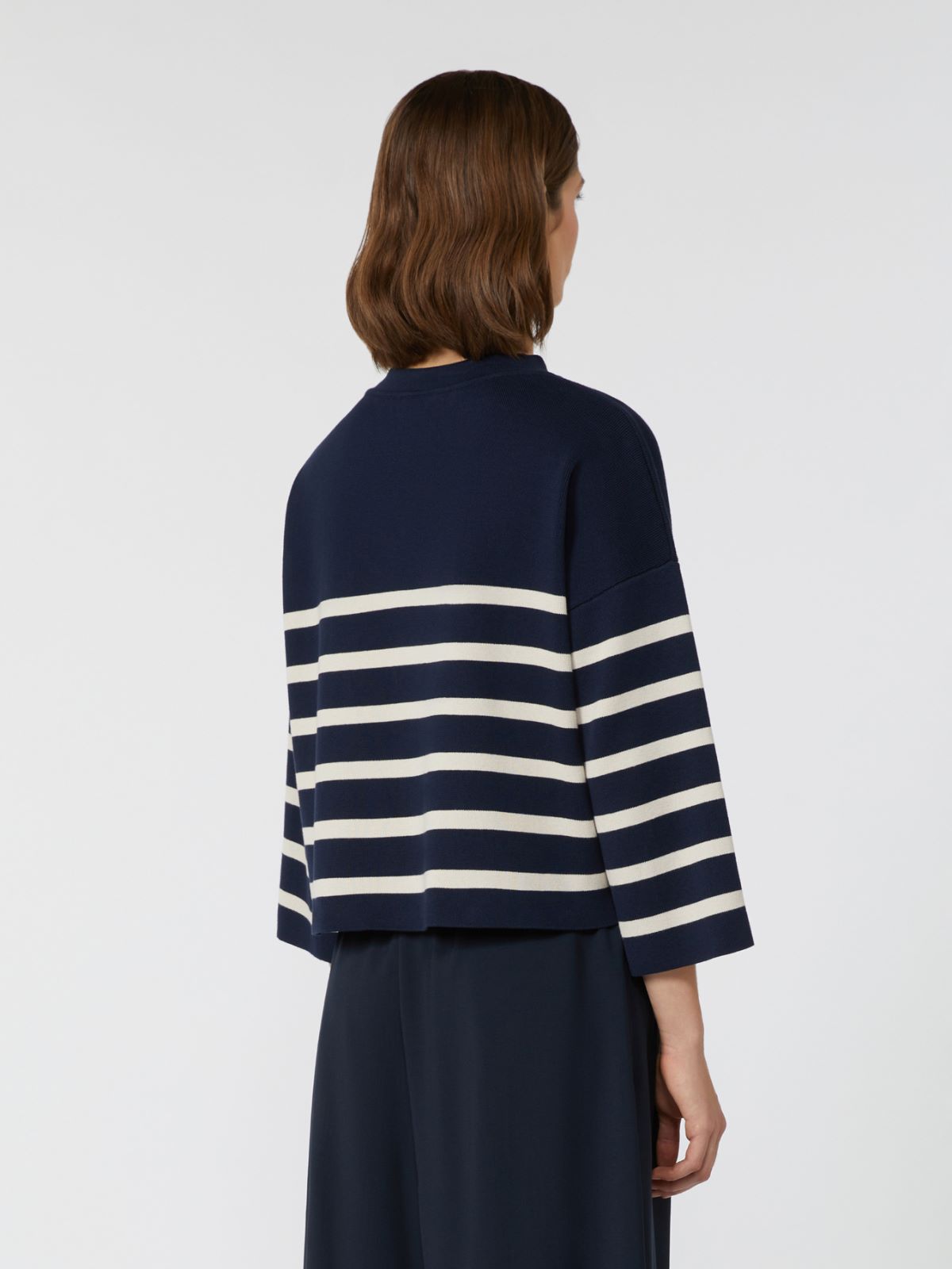 Regular-fit cotton yarn sweater - NAVY - Max Mara - 3