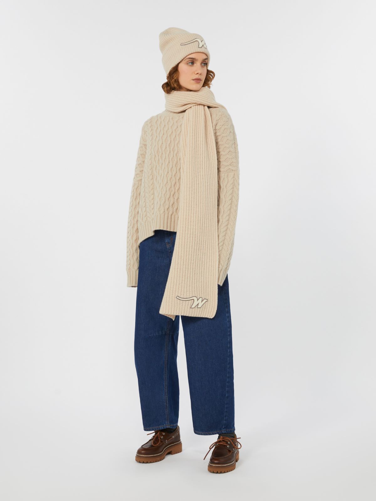 Boxy-fit wool knit jumper - BEIGE - Max Mara