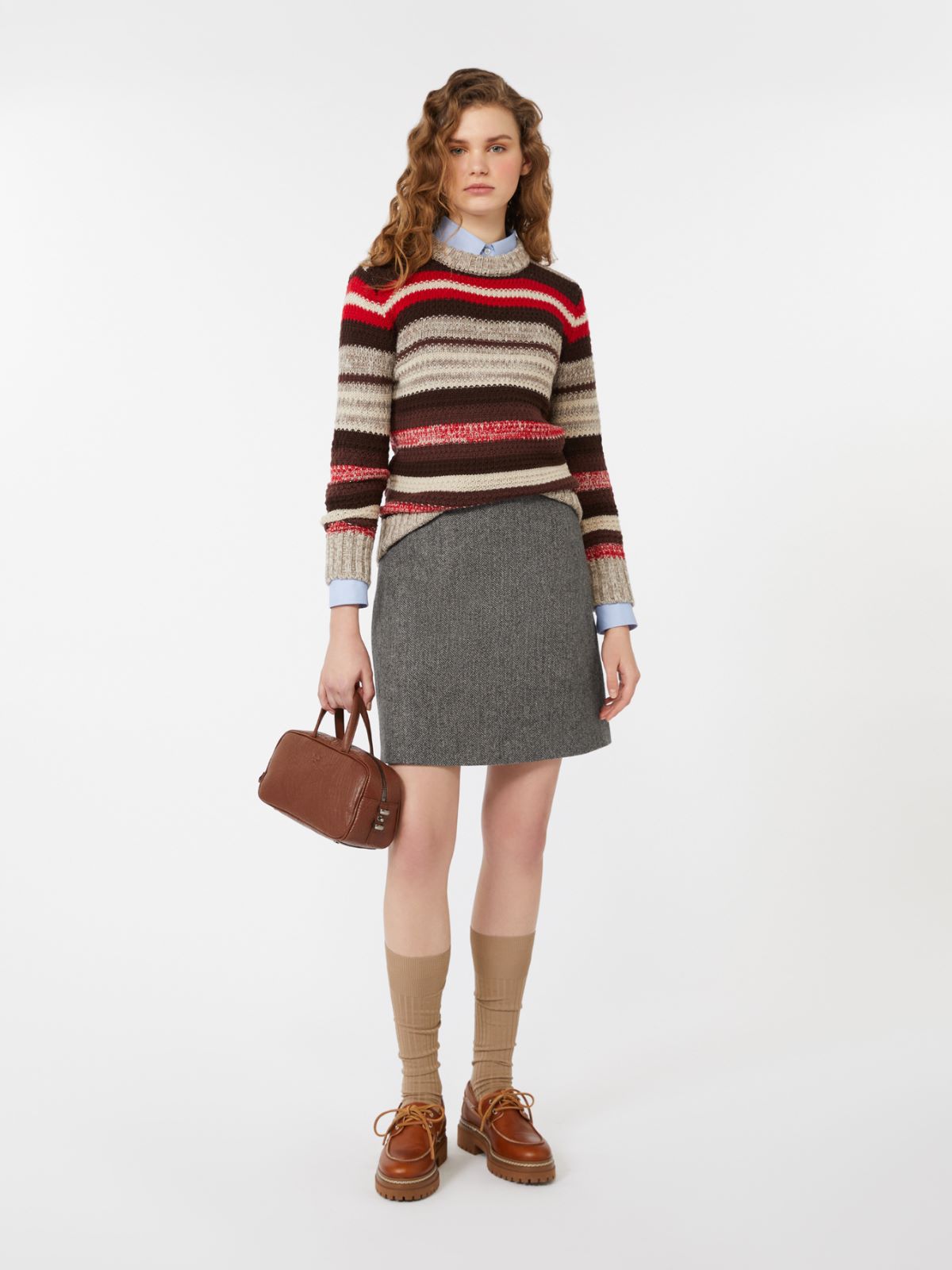 Pullover aus Wollgarn im Rippstrick - ROT - Max Mara